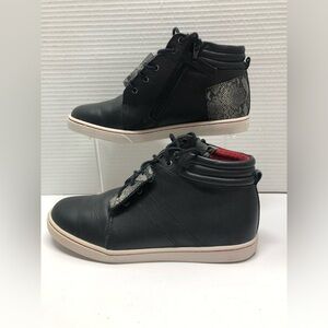 Black high top skater moto shoes